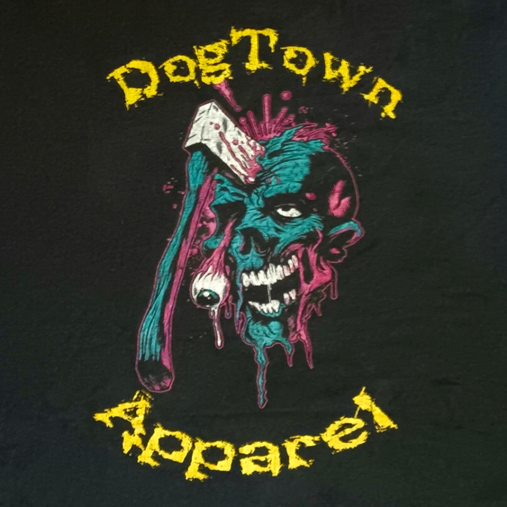 vintage Dogtown Apparel Skull t-shirt distressed guitar skateboard snowboard